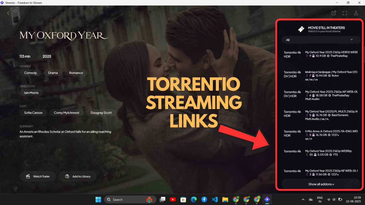 Torrentio Streaming Links
